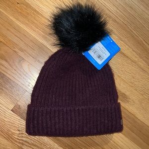Columbia. Purple Winter Hat with Black pompom
